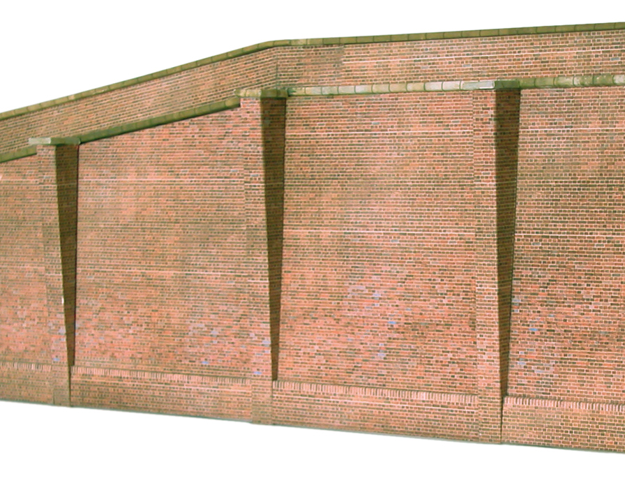 OO Scale LS K03 Model Railway Retaining Walls RIGHT SLOPING WALLING KIT 
