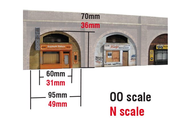 Under Arches 6 workshops Low Relief NV7set UNPAINTED N Gauge Scale Models Kit 